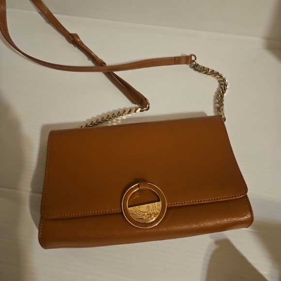 Versace Authentic M Clutch with Chain and Leather Strap - Tan - Picture 7 of 13